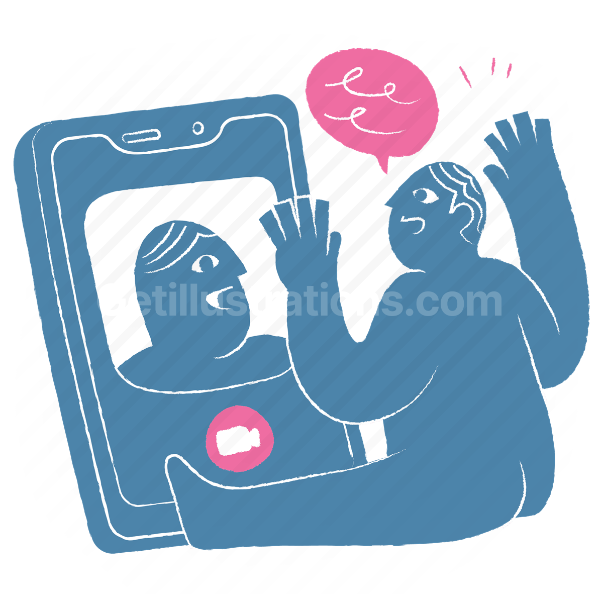 Social Media and Communication  illustration preview image